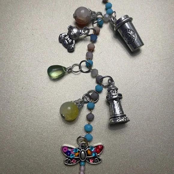 Colorful Handcrafted Charm Keychain with Tassel - Picture 3 of 5